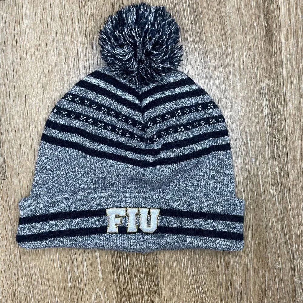 FIU Gray and Black Beanie Florida International University Golden Panthers - Picture 4 of 9